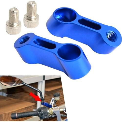 10mm 1.25mm Pitch Right-Hand Thread CNC Universal Aluminum Motorcycle M10 Mirror Mount Riser Extender Adapter Moto Accessories