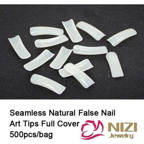 10 Sizes 500pcs/bag Nail Tips Full Cover Seamless Natural Plastic Fake Nails For Nail Decoration New False Nail Tips