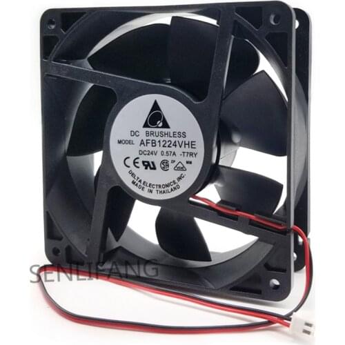 For Delta AFB1224VHE DC 24V 0.57A 12cm 12038 120*120*38mm 2-wire Inverter Cooling Fan