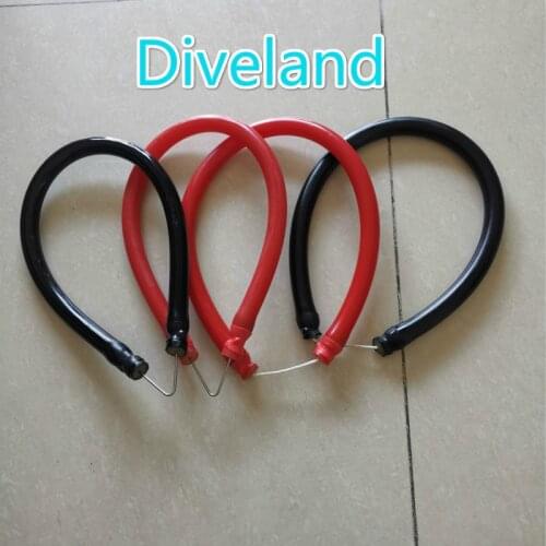 3*16mm 5/8"Spearfishing Rubber Band Sling Latex Tube for Speargun 50CM Black Red with Wishbones Spearfishing Equipment Accessory