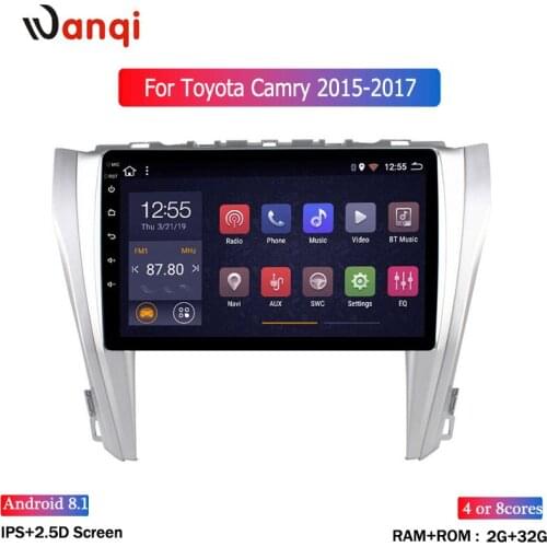 10 inch 2+32G Eight Cores Car GPS Navigation for Toyota Camry 2015 2016 2017 Auto Radio Stereo RDS Car Play SWC WiFi NO DVD 2DIN