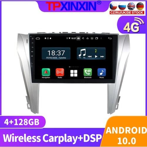 128G Android 10 For Toyota Camry 2014 - 2015 Car Radio Multimedia Video Recorder Player Navigation GPS Accessories Auto 2din DVD