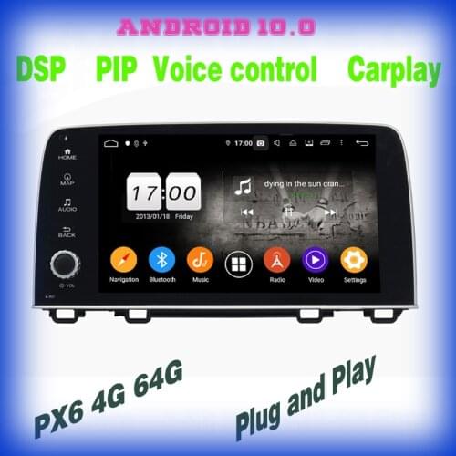 PX6 Android 10.0 voice control Car GPS Radio Multimedia Player for honda CRV CR-V 2017 2018 2019 2020 with 4+64GB Auto Stereo