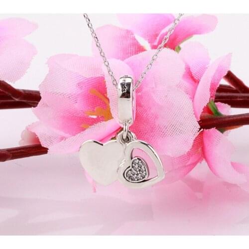 Bewill 925 Silver New Heart-shaped Diamond Pendant Diy Bracelet Accessories