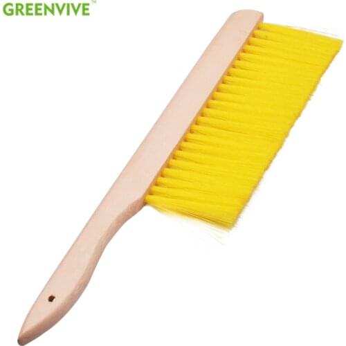 Beech Wooden Yellow Nylon Hair Bee Brushes Soft Brush Good for Bees Special Brush for Beekeeping