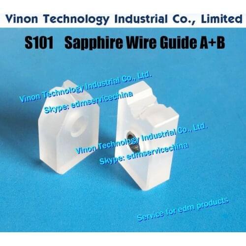 D=0.32mm Sapphire Split Wire Guide A+B S101 3080063 edm Upper Guide AB Set 0.32mm 0205050 for AQ,A,EPOC,AQ325,0200286 wire-cut