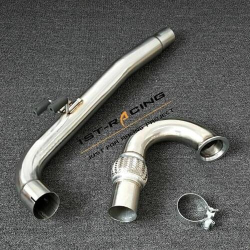 For VW Golf MK VII MK7 GTI 2.0 GTI Turbo Decat Exhaust Downpipe De-CAT Stainless