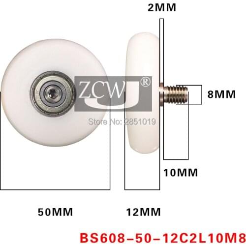 BSO60836-10C3L10M8Free Shipping 10pcs 608zz screw NTBG series Screw bearing pulley M8 round type cashbox sliding wheel roller