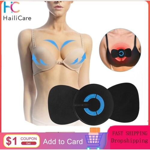 Electric EMS Breast Enhancement Massager Pad Regrowth Chest Booster Stimulator Sticker Physiotherapy Instrument Muscle Trainer