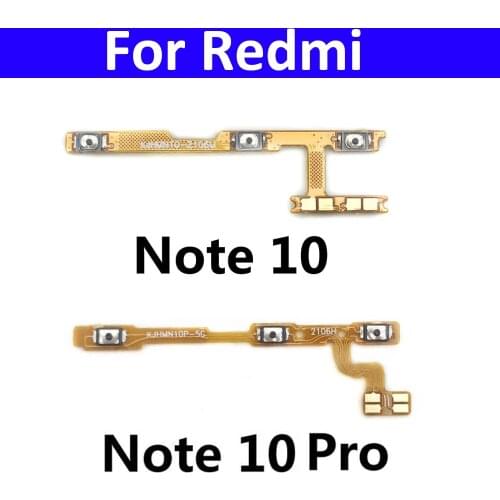 Power On Off Volume Button Side Key Flex Ribbon Cable For Xiaomi Redmi Note 10 / Note 10 Pro