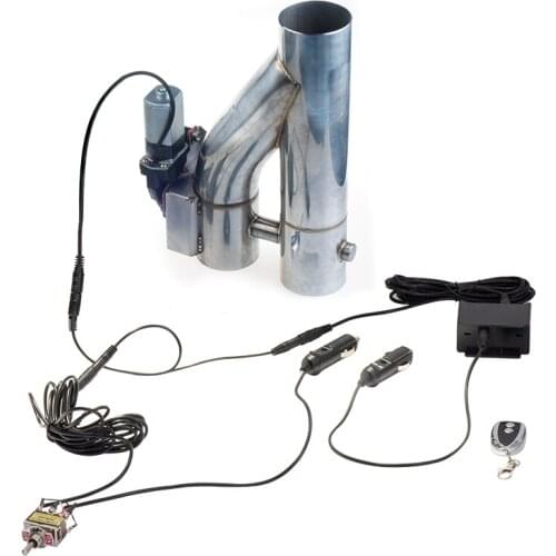2.5 inch 3 inch doubled valve Pipe Muffler cutout Bypass Exhaust Trim Down Tube Remote Control by REMTOE AND SWITCH