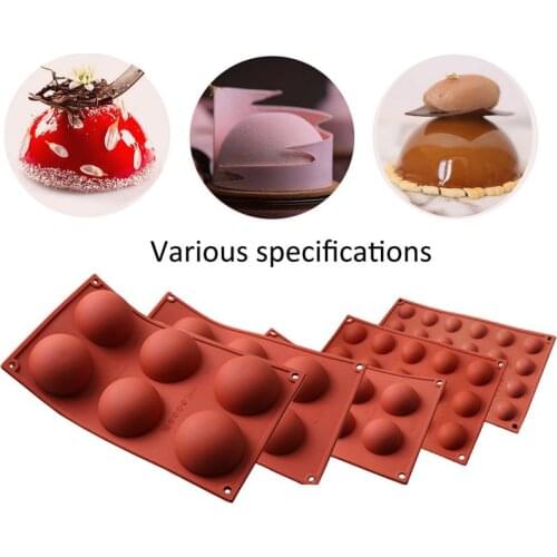 Kitchen Silicone Mold Pastry Bakeware Round Candy Pudding Jelly Soap Form Cake Decoration DIy Decor For Chocolate Cake Baking