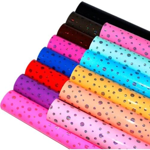 New 20*33cm Christmas Laser Dot Smooth Texture Artificial Synthetic Leather For Hair Bow DIY Projects Handbag Shoes,1Yc7700