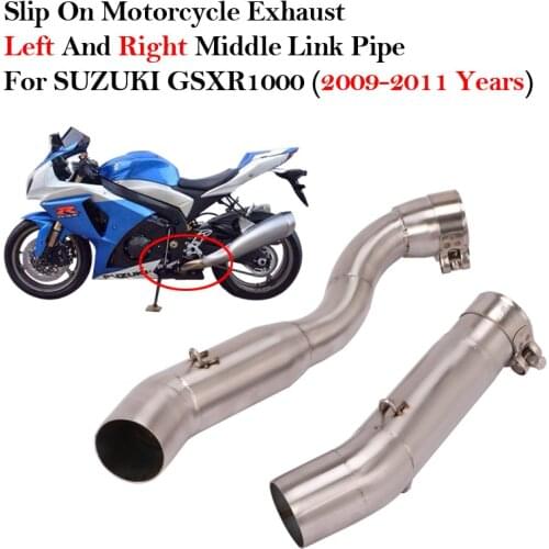 Slip On Motorcycle Exhaust Modified Muffler Moto Escape Middle Connecting Link Pipe For SUZUKI GSXR1000 GSX-R1000 2009-2011 Year