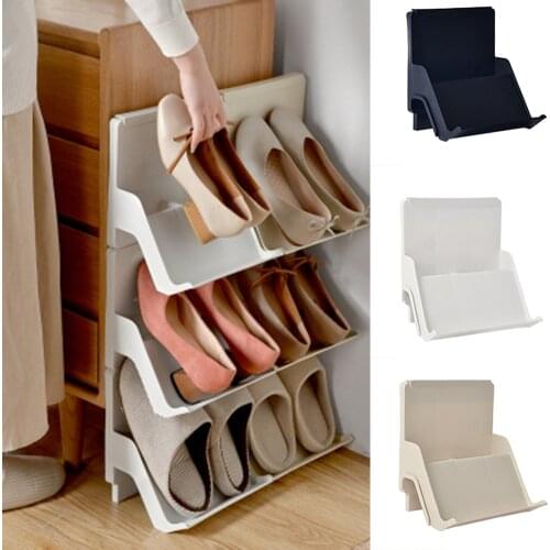 Superimposed Shoe Racks Combinable Multi-storey Plastic Shoes Storage Hangers for Living Room Door Cabinet B88