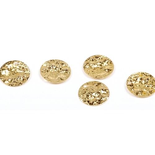 Hammered Raw Brass Wavy Disc Charms,Earring Findings,Textured Pendant,Blanks With 1 Hole Earrings,Charm,Pendants, 15x15mm-RB1036