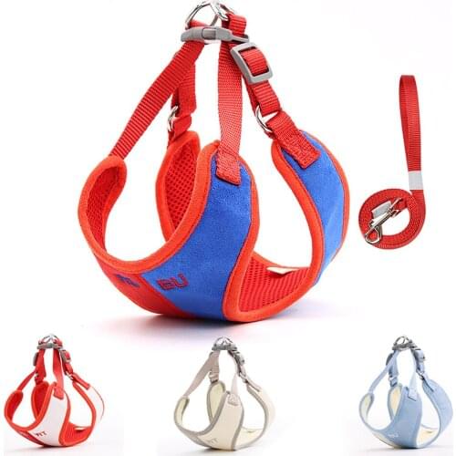 New Pet Leash Suede Soft Dog and Cat Chest for Small Medium-Sized Dogs Pet Accessories Supplies