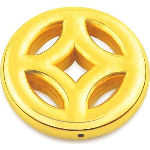 New Arrival Solid 24K Yellow Gold Bracelet 999 Gold Coin Bracelet 0.47g