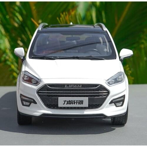Original 1:18 Diecast Lifan MPV scale miniature model with small gift Red / White For Christmas Gift