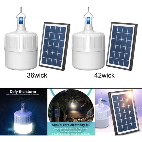 Portable Camping Lantern Solar LED Light Bulb Emergency Lights for Climbing