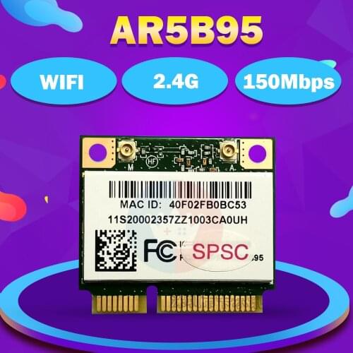 Qualcomm Atheros AR9285 AR5B95 Half Mini PCI-Express Wireless WLAN Wifi Card for Lenovo G455 G455A G460 Z380 Z385 Z580 Z585