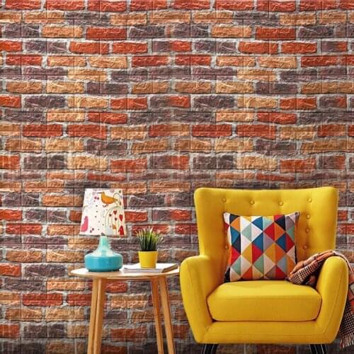 Self-adhesive Wallpapers Home 3D Retro Simulated Brick Wall Decor for Living room Bedroom Restaurant Wall Coving Wall Stickers