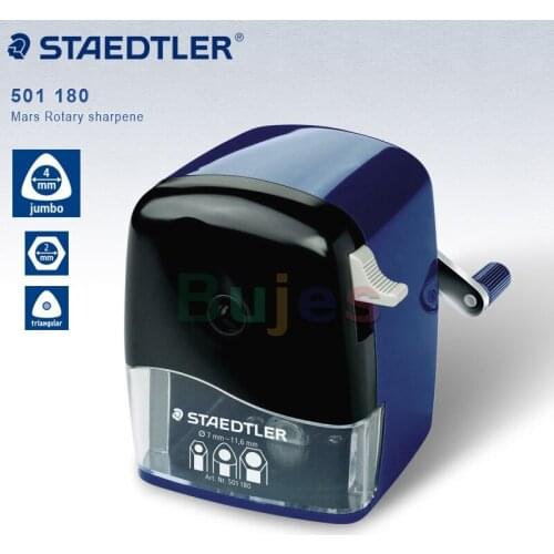 STAEDTLER Mars 501 180 Rotary Sharpener for Round, Triangular, Pencils, Classic Manual Pencil Sharpener, School Supplies
