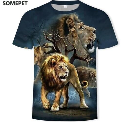 Funny animal creative pattern mens T-shirt mens casual summer fashion 3DT shirt mens O-neck shirt plus size streetwear