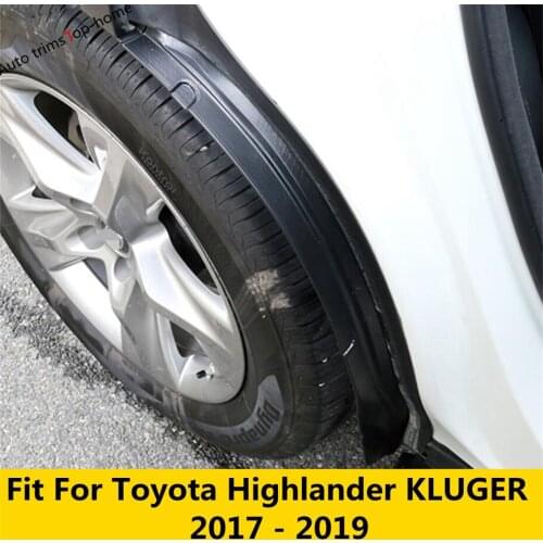 Yimaautotrims Rear Wheel Eyebrow Mudguard Fender Guard Mud Protection Cover Trim Fit For Toyota Highlander KLUGER 2017 - 2019