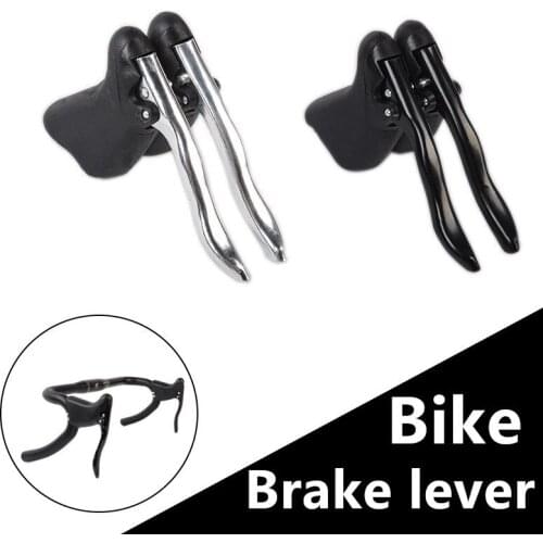 1 Pair Bicycle Aluminum alloy brake handle Handlebar Mountain bike Racing cycle TT Bar End Drop Brake Lever Cycle Component Part