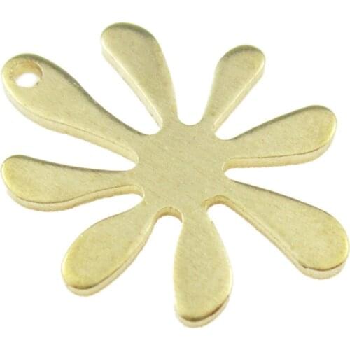 Earring charm brass findings 32.6x26x0.9mm Brass flower pendant necklace findings-10pcs R1440