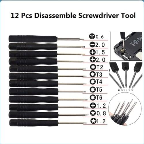 12 Pcs/Set Phone Mini Screwdriver Laptop Watch Cellphone Kit Repair Tools Precision Accessories Small Disassembly Screwdriver