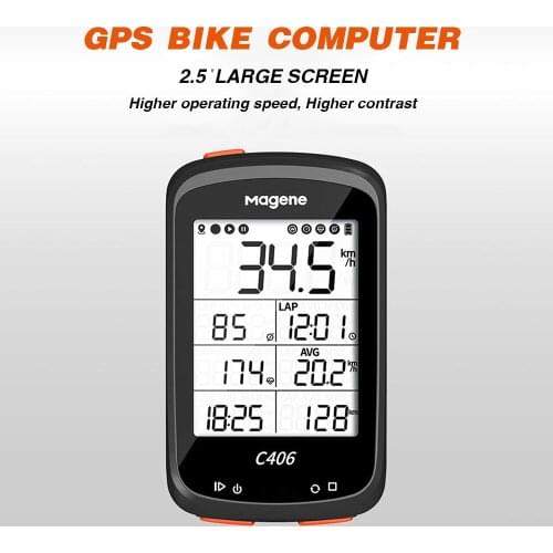 2.5 Inch Cycling Bike Speedometer Odometer Wireless GPS Bicycle Computer 4 Satellite System ANT+ BT4.0 Waterproof