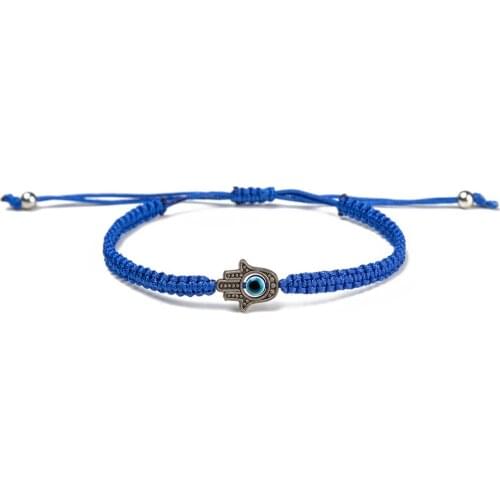 Luck Kabbalah Red String Charm Bracelet For Women Men Braided Eyes Hamsa Hand Adjustable Handmade Rope Jewelry