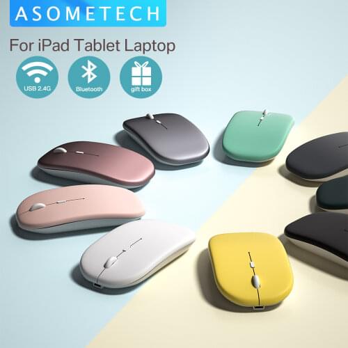 Wireless Mouse Rechargeable Bluetooth Mouse Computer Silent Mause Ergonomic Mouse For Apple iPad Pro Macbook Samsung Laptop PC