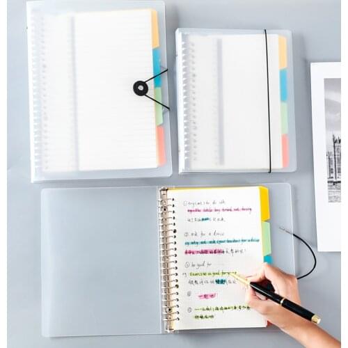 60sheets A4/B5/A5 Frosted Cover Notebook Grid/Line Loose-leaf 30/26/20 Holes Binder Inner Pages Paper Planner Agenda Notepad