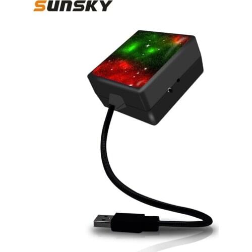 C208 5V 0.1W IPX4 USB Car Rotating Star Lights Starry Sky Auto Interior Atmosphere Lamp