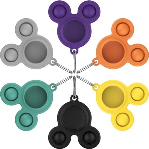 For Apple Airtag Case Cute Cartoon Silicone Cover For Air Tag Protective For Airtags Keychain Sleeve Accessories Push Bubble Toy