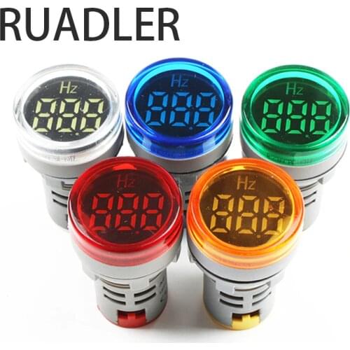 Digital Display Electricity Hertz meter Frequency meter indicator light AC meter Red Combo Tester 0-99 Hz Green White Yellow