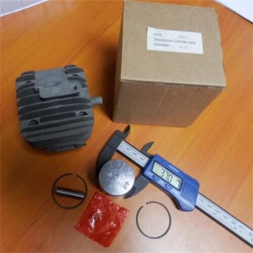 TH34 CYLINDER ASSEMBLY 37MM FOR KAAZ KAWASAKI TH34D 2 CYCEL 34CC TRIMMER BRUSHCUTTER ZYLINDER KIT PISTON RINGS PIN CLIPS ASSY