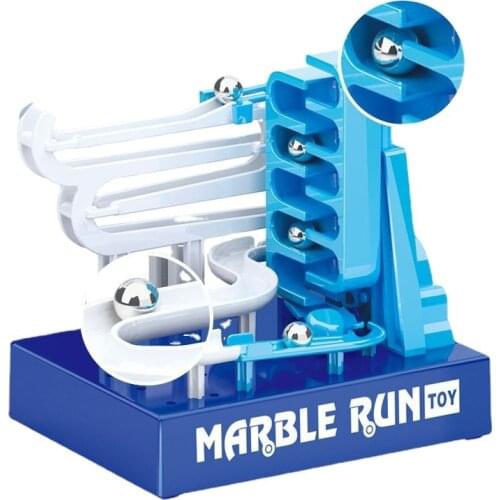 STEM DIY Construction Marble Run Race Track Building Blocks with Music Kids 3D Maze Ball Roll Toys Children Christmas Gift