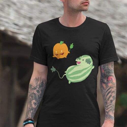 Halloween Pumpkin T Shirt Fashion 100 Percent Cotton Basic T-Shirt Short Sleeves Graphic Tshirt Big Mens