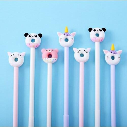 36PCS Korean-Style Cartoon Cat Style Gel Pens Cute Cute Cat Silicone Neutral Student Pen Stationery Kawaii School Supplies