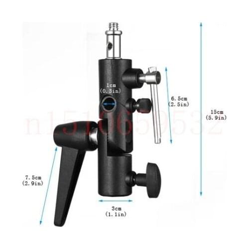 H Multi-function Flash Umbrella Holder/Bracket for 1/4" 3/8 light stand tripod