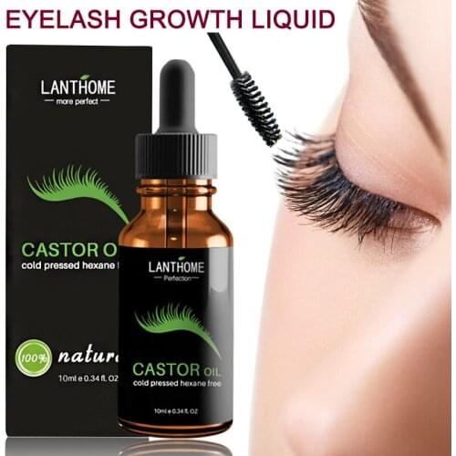 Castor oil Mascara Serum Eyelash Rapid Growth Serum Eyelash Fast Growth Liquid Longer Fuller Thicker Eyelash Makeup Eye Care