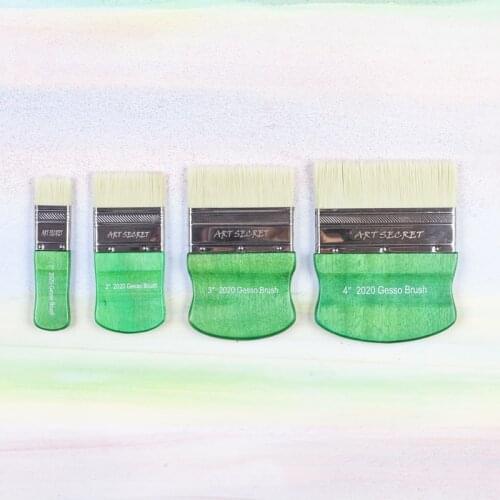 Artsecret 2020 synthetic hair wooden handle gesso art brush for student or teacher