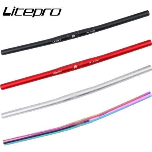 Litepro Folding Bike Monster Horizontal Shaped Handlebar Bicycle Ultra-light Straight Handle Bar 25.4 * 540 / 580MM