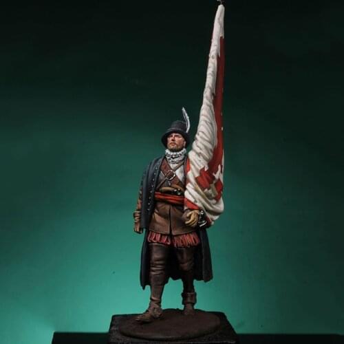 1/32 Scale Unpainted Resin Figure Tercio Colour Bearer collection figure