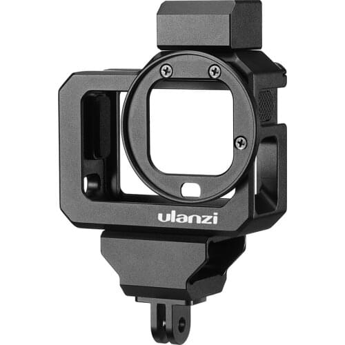 Go Pro 8 Dog Case Metal Vlog Case for Gopro Hero 8 Black Shell Extend Cold Shoe Mount Adapter for tripod Microphone LED Light