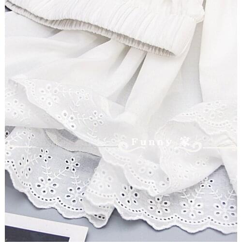 Sweet Mori Girl Pure Cotton White Petticoat Bottoming Skirt Lace Stitching Single Layer Women Casual Midi Basic Elastic Skirts